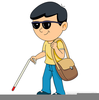 Blind Man With Cane Clipart Image