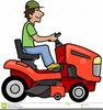 Clipart Lawn Man Mower Image