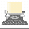 Retro Typewriter Clipart Image