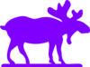 Purple  Moose Clip Art