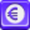 Free Violet Button Euro Coin Image