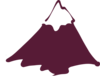 Mountain Outline Burgundy 2 Clip Art