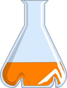 Baffled Flask With Growth Media Clip Art