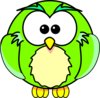 Green Owl Clip Art