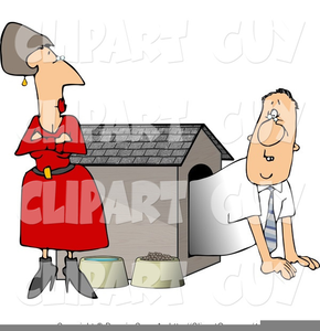 Man In Doghouse Clipart Image