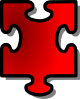 Red Jigsaw Piece Clip Art