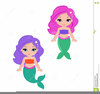 Cute Mermaid Clipart Image