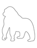 Silverback Gorilla Outline Image