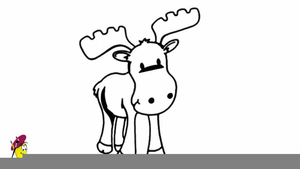 Baby Moose Clipart Image