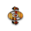 Striped Retro Grunge Icon Media Cd Refresh Image