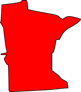Red Minnesota State Clip Art