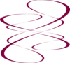 Maroon Curve Lines Clip Art