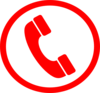 Big Phone Red Clip Art