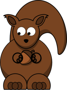 Squirrel Looking Left-down Clip Art