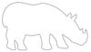 Rhino Clipart Outline Image