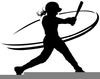 Girl Softball Player Clipart Image