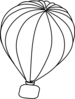 Hot Air Balloon Grey Clip Art