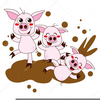 Pig In Mud Clipart Image