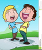 Children Laughing Clipart Image