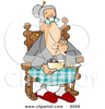 Grandma Knitting Clipart Image