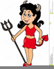 Girls Devil Clipart Image