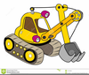 Yellow Backhoe Clipart Image