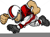 Muscular Football Player Clipart Image