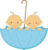 Fraternal Twins Clipart Image