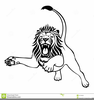 Ferocious Lion Clipart Image