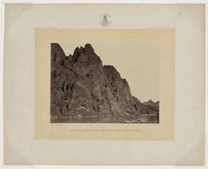 Bluff Opposite Big Horn Camp, Black Cañon, Colorado River  / T.h. O Sullivan,  Phot. Image