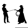 Cowboy Cowgirl Dancing Clipart Image