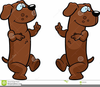 Dancing Dog Cartoon Clipart Image