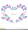 Hearts Wreath Frame Clipart Image