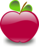 Crimson Apple Clip Art