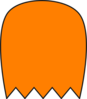 Orange Pacman Ghost Clip Art