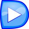 Play Button Blue Clip Art