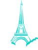 Blue Eiffel Tower Clip Art