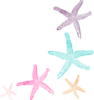 Starfish Prints 2 Clip Art