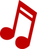 Red Music Note Clip Art