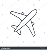 Simple Aeroplane Outline Image