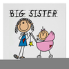 Big Sister Little Brother Clipart Image