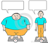 Fat To Skinny Clipart Image