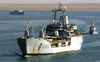 The Royal Fleet Auxiliary, Landing Ship Logistic Rfa Sir Galahad (l 3005) Arrives In The Iraqi Port City Of Umm Qasr Image