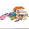 Crazy Shopper Clipart Image