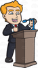 Podium Speaker Clipart Image