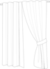 Curtains Bw Clip Art