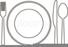 Fork Outline Clipart Image