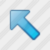 Icon Arrow Left Up Blue 1 Image