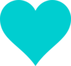 Turquoise Teal Heart Clip Art