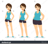 Fat Lady In Bikini Clipart Image